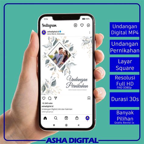 Jual Undangan Digital Pernikahan Rustic Video Invitation Unik