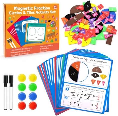 Amazon Magnetic Fraction Educational Puzzle Pcs Magnetic