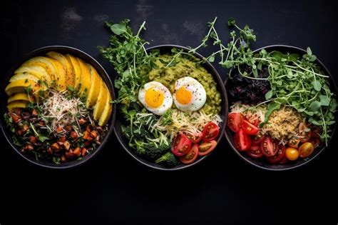 Premium Photo Savory Vegan Breakfast Bowls