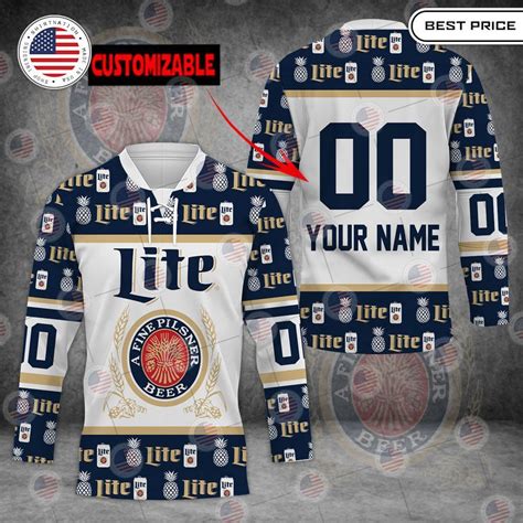 Hot Miller Lite Custom Hockey Jersey Shirtnation Shop Trending T