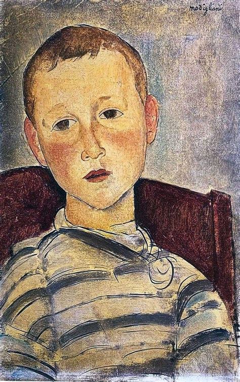 Amedeo Modigliani Boy In A Striped Sweater Oil On Canvas