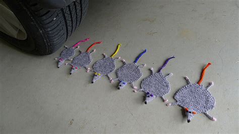 Knit Flat Rat Bookmark Free Pattern