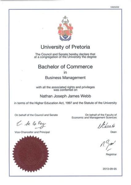 Degree Certificate