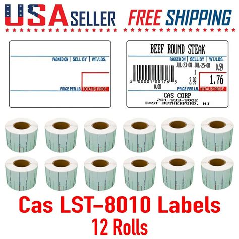 Cas Lst Printing Scale Label X Mm Upc X Rolls Ebay