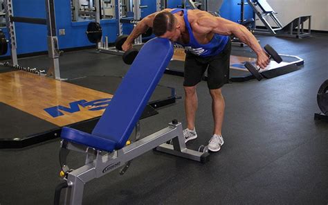 Bent Over Rear Delt Fly Head On Bench Video Exercise Guide Tips