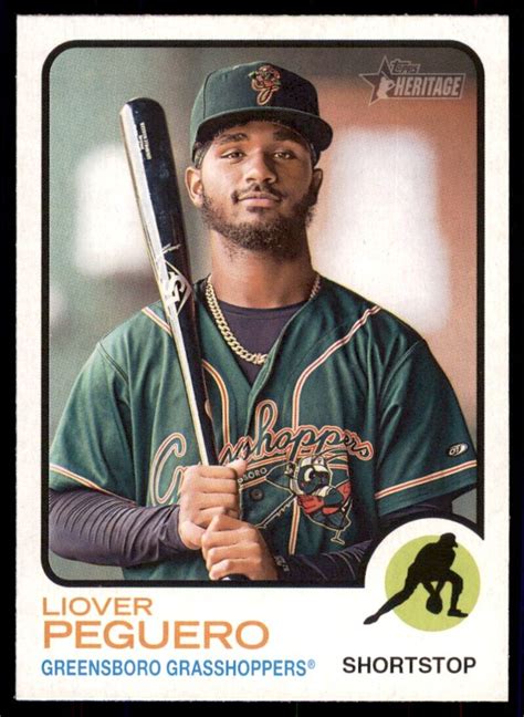 Liover Peguero 2022 Topps Heritage Minor League Rookie Card RC 17