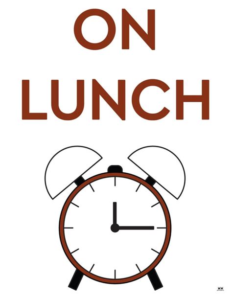 Free Printable Out To Lunch Sign Templates Pdf Word Off