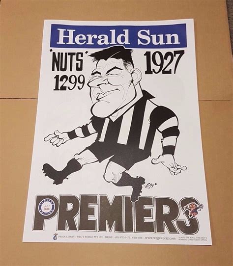 1902 1953 COLLINGWOOD PREMIERSHIP WEG POSTER SET OR SINGLE LIMITED