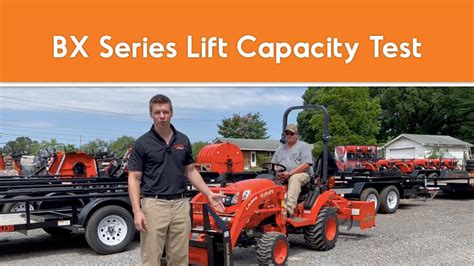 Testing The Lift Capacity Of The Kubota Bx Series Youtube