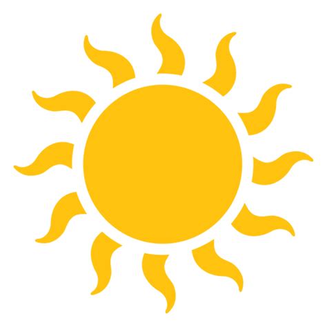 Dise O Png Y Svg De Icono De Grandes Rayos Ondulados De Sol Para Camisetas