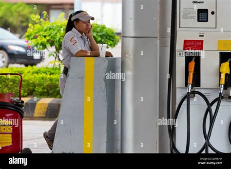 Petrol Station In Kampot Cambodia Stock Photo Alamy