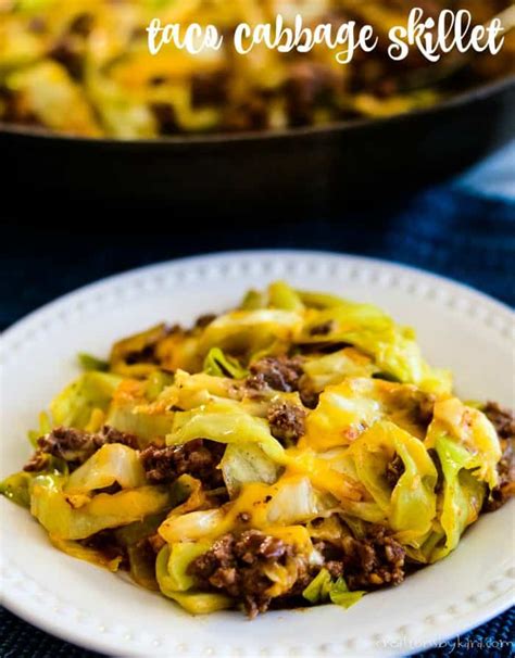 Ground Beef Taco Cabbage Skillet Creations By Kara