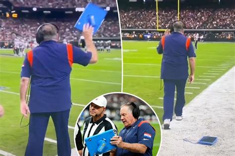 Sports Patriots Bill Belichick Throws Tablet In Disgust As Team