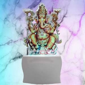 Kritam Lord Ganesh Ji D Led Illusion Lamp Best Gift For Your Room