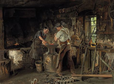 The Blacksmiths Forge By Johann Hamza Artvee