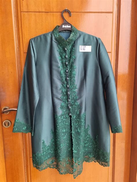 Kebaya Brokat Hijau Army On Carousell