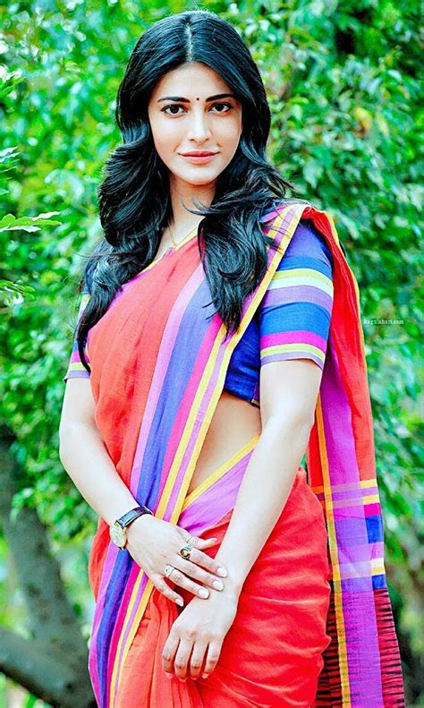 Gorgeous Shruthi Hasan Looking Homely In Traditional Saree Collections Cinehub