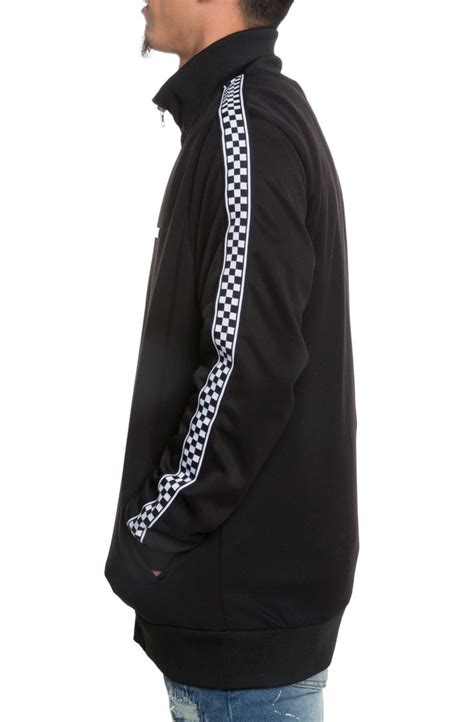 Reason Bergen Check Track Jacket In Black Checker T 7 Blk Karmaloop