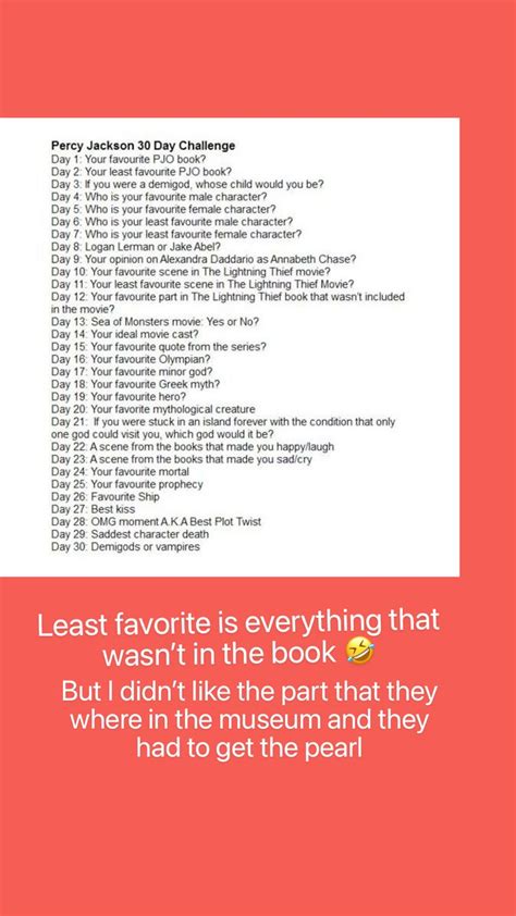 30 Day Pjo Challenge Pjo Challenges 30 Day