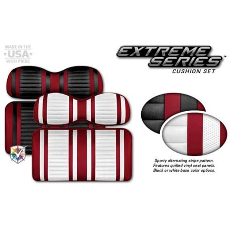 Yamaha DRIVE 2 Golf Cart Seat Cushions- EXTREME Stripe by Doubletake ...