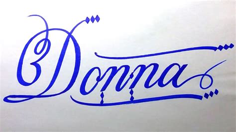 Donna Name Signature Calligraphy Status How To Cursive Write With Cut