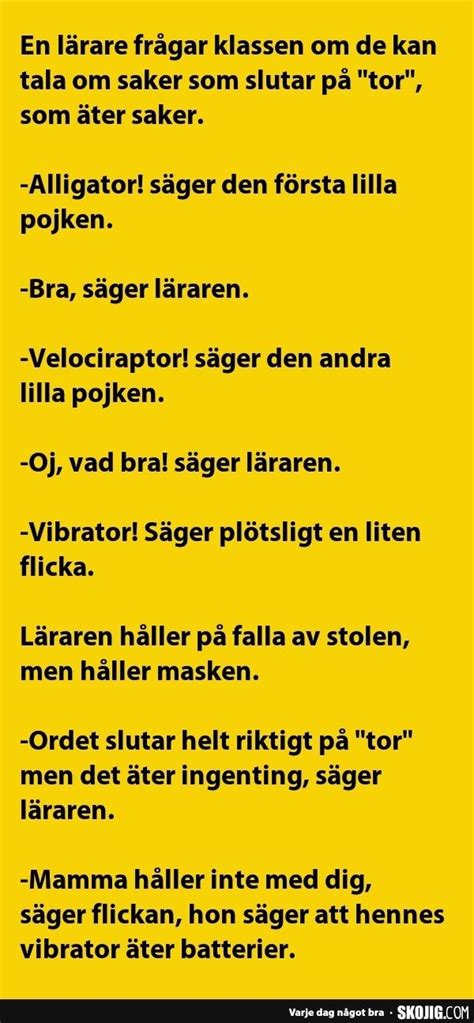 En lärare frågar klassen om de kan Humor Roliga historier