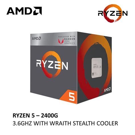 AMD RYZEN 5 2400G with Radeon Vega 11 Graphics Processor (Wraith ...