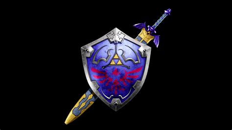 Master Sword And Hylian Shield Wallpaper