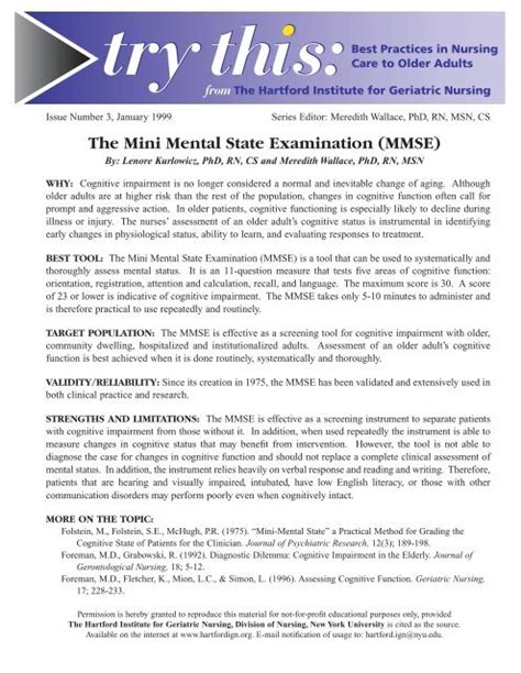 The Mini Mental State Examination Mmse 42 Off