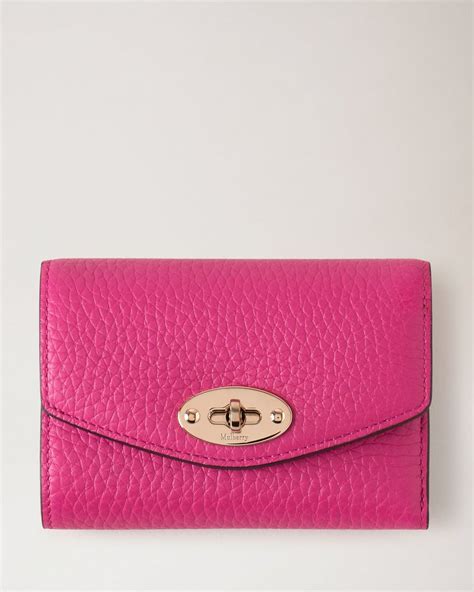 Darley Folded Multi Card Wallet Mulberry Pink Heavy Grain Women Mulberry