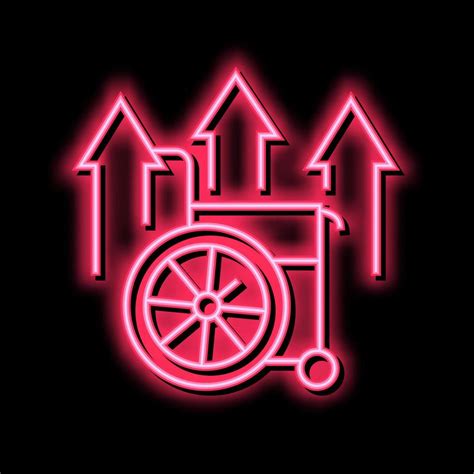 Disability Increasing Poverty Problem Neon Glow Icon Illustration