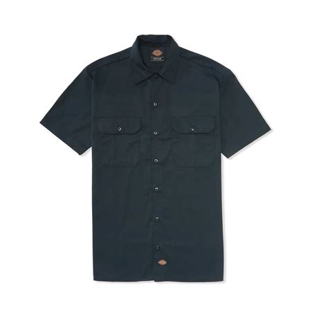 Dickies 1574 S S Work Shirt Dark Navy Cold Wave Store