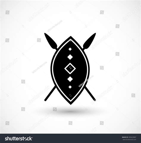 Zulu Warrior Shield And Spear