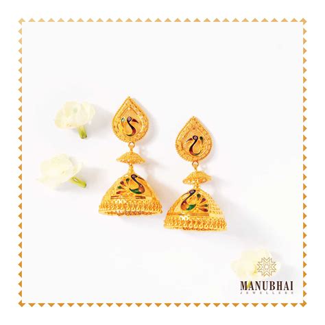 Buy Gold Earring for Girls & Women Online India - Manubhai Jewellers