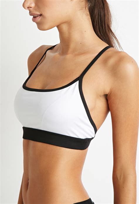 Forever Low Impact Strappy Back Sports Bra In Black Lyst