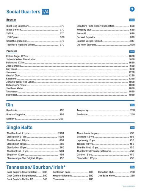 Elante Social Menu Menu For Elante Social Elante Mall Chandigarh