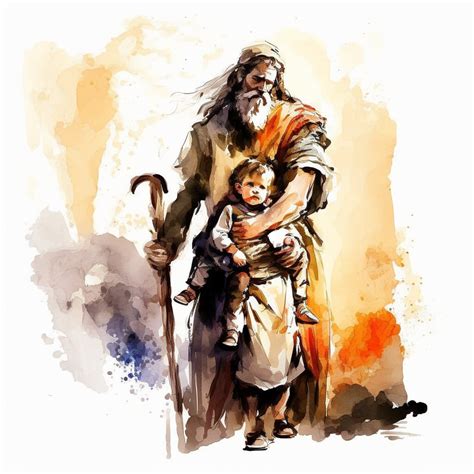 Abraham & Isaac in Watercolor - Etsy