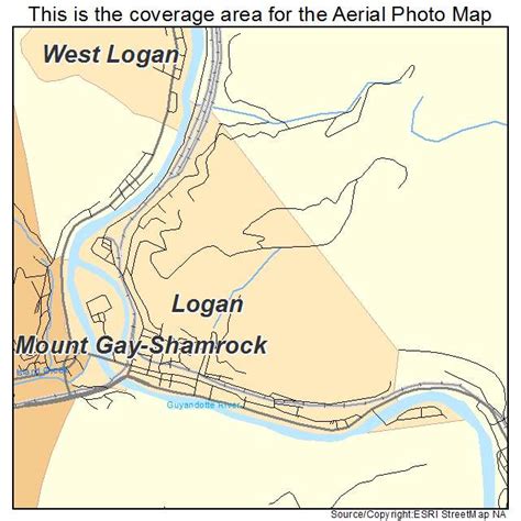 Aerial Photography Map of Logan, WV West Virginia