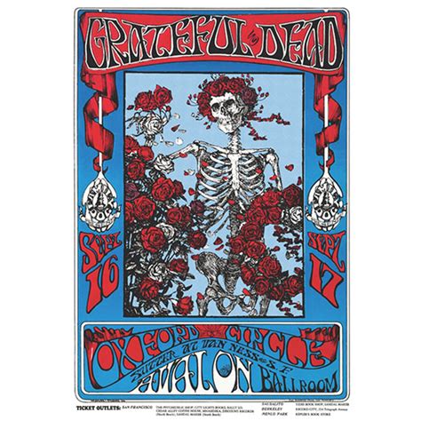 Grateful Dead Avalon Ballroom 1966 Poster Woodstock Trading Company