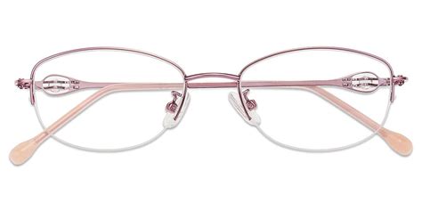 Womens Semi Rimless Metal Eyeglasses