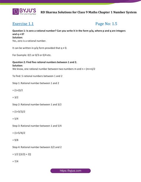 RD Sharma Class 9 Chapter 1 Number System Updated For 2023 2024