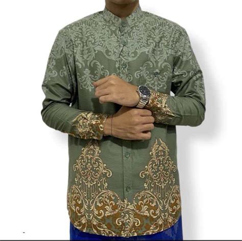 Kemko Kemeja Koko N One Lengan Panjang Motif Batik Lazada Indonesia