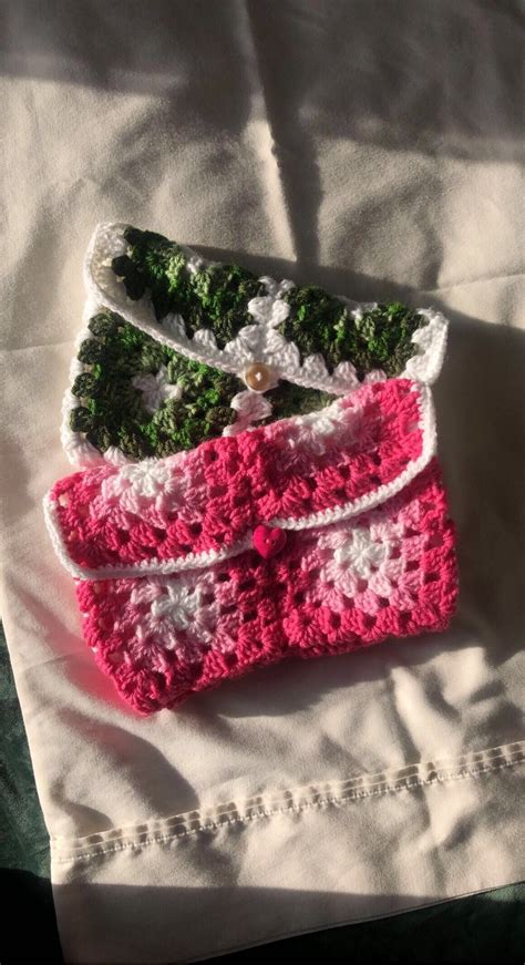 Granny Square Crochet Book Cover Etsy