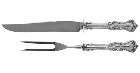 Marlborough Sterling 1906 No Monos Small Steak 2 Piece Carving Set