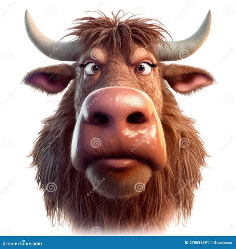 Hyper Realistic Chicken Cartoon Portrait In Pixar Style Stock