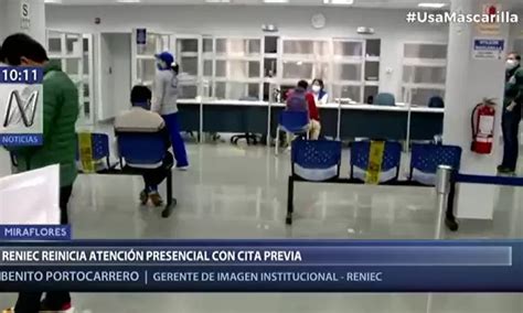 Reniec reinicia atención presencial en oficina de Miraflores con previa