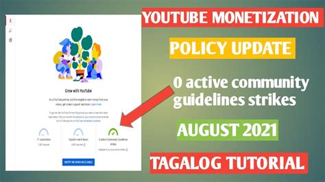 Youtube Monetization Update 2021 0 Active Community Guidelines Strikes