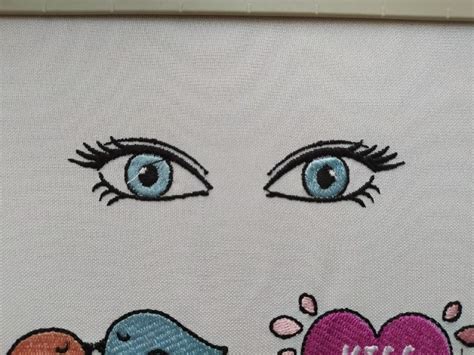 Eyes Design Machine Embroidery Designs Woman Face Etsy