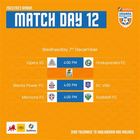 StarTimes Uganda Premier League On Twitter Match Day 12 Continues