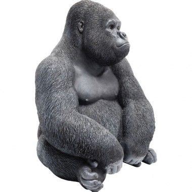 Schwarze Gorilla Statue Affen Gorilla KARE DESIGN Attitude Loft